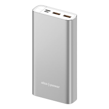 AlzaPower Metal 20000mAh Fast Charge + PD3.0 ezüst power bank