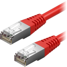 AlzaPower Patch CAT5E FTP 0,5 m, piros kábel és adapter