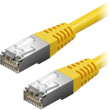 AlzaPower Patch CAT5E FTP 1m, sárga kábel és adapter