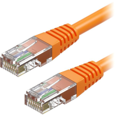 AlzaPower Patch CAT5E UTP 1m, narancssárga kábel és adapter