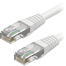 AlzaPower Patch CAT5E UTP 5m, fehér kábel és adapter