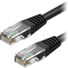 AlzaPower Patch CAT6 UTP 10m - fekete kábel és adapter