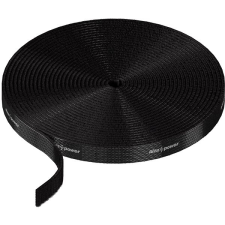 AlzaPower VelcroStrap+ Roll 3 m, fekete kábel és adapter