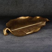 Amari dekoratív levél alakú tál Arany 31x19x3 cm dekoráció