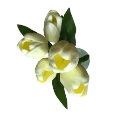 Amarillis Tulipán csokor - krém dekorációs kellék