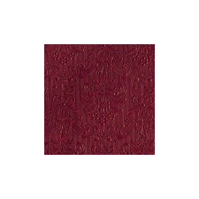  AMB.12505519 Elegance bordeaux dombornyomott papírszalvéta 25x25cm,15db-os asztalterítő és szalvéta