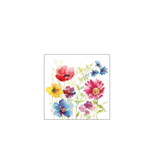  AMB.12513950 Aquarell Meadow papírszalvéta 25x25cm,20db-os asztalterítő és szalvéta
