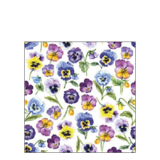AMB.12514955 Pansy all Over papírszalvéta 25x25cm, 20db-os papírárú, csomagoló és tárolóeszköz