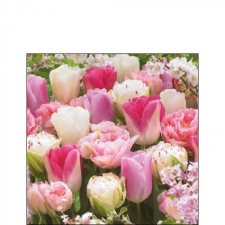  AMB.12517055 Pink Tulips papírszalvéta 25x25cm,20db-os asztalterítő és szalvéta