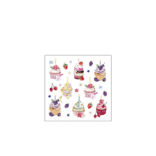  AMB.12519535 Fruity cupcakes white papírszalvéta 25x25cm,20db-os konyhai eszköz