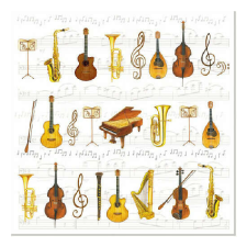 AMB.13306280 Orchestra papírszalvéta 33x33cm,20db-os papírárú, csomagoló és tárolóeszköz