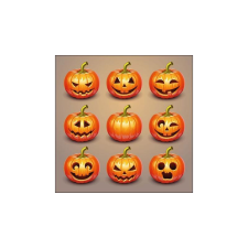 AMB.13314695 Halloween Pumpkins papírszalvéta 33x33cm, 20db-os asztalterítő és szalvéta