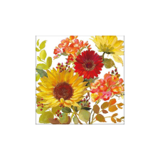 AMB.13315020 Sunny Flowers Cream papírszalvéta 33x33cm, 20db-os asztalterítő és szalvéta