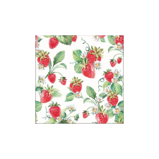  AMB.13315915 Garden Strawberries papírszalvéta 33x33cm, 20db-os asztalterítő és szalvéta