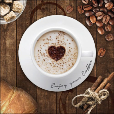 AMB.13317340 Coffee Time papírszalvéta 33x33cm, 20db-os konyhai eszköz