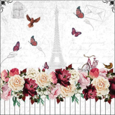  AMB.13317665 Romantic Paris papírszalvéta 33x33cm, 20db-os asztalterítő és szalvéta