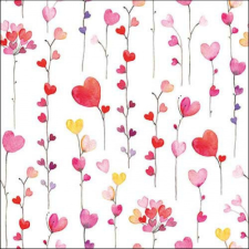AMB.13318125 Hearts garlands papírszalvéta 33x33cm, 20db-os papírárú, csomagoló és tárolóeszköz