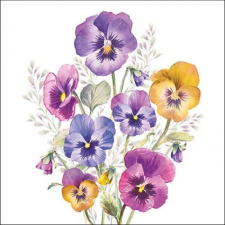 AMB.13318165 Pansies papírszalvéta 33x33cm, 20db-os papírárú, csomagoló és tárolóeszköz