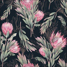  AMB.13318197 Protea black papírszalvéta 33x33cm, 20db-os papírárú, csomagoló és tárolóeszköz