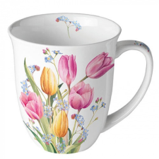  AMB.18417030 Tulips Bouquet porcelánbögre 0,4l konyhai eszköz