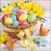  AMB.23317125 Easter Scene papírszalvéta 33x33cm,20db-os