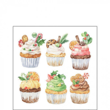  AMB.32518980 Sweet Christmas white papírszalvéta 25x25cm, 20db-os papírárú, csomagoló és tárolóeszköz