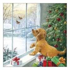 AMB.33317820 Dog watching birds papírszalvéta 33x33cm, 20db-os papírárú, csomagoló és tárolóeszköz
