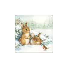 AMB.33317985 Friends in snow papírszalvéta 33x33cm, 20db-os papírárú, csomagoló és tárolóeszköz