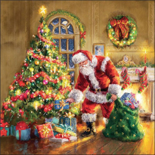  AMB.33318900 Gifts under Christmas tree papírszalvéta 33x33cm, 20db-os papírárú, csomagoló és tárolóeszköz