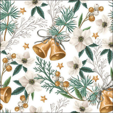  AMB.33319030 Helleborus and bells papírszalvéta 33x33cm, 20db-os papírárú, csomagoló és tárolóeszköz