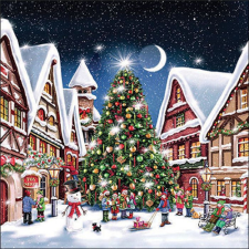  AMB.33319055 Christmas market papírszalvéta 33x33cm, 20db-os papírárú, csomagoló és tárolóeszköz