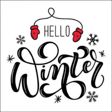  AMB.33319145 Hello winter papírszalvéta 33x33cm, 20db-os papírárú, csomagoló és tárolóeszköz