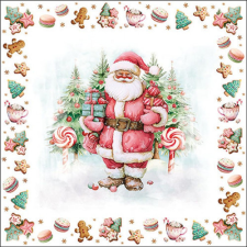  AMB.33319970 Santa sweets papírszalvéta 33x33cm, 20db-os papírárú, csomagoló és tárolóeszköz