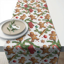  AMB.36618880 Gingerbread cookies asztali futó 40x150cm, 100% pamut party kellék