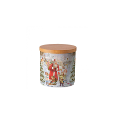 AMB.37417970 Santa bringing presents porcelán konyhai tároló 10x10cm papírárú, csomagoló és tárolóeszköz