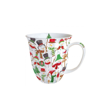 AMB.38416570 Snowman Party porcelánbögre 0,4L bögrék, csészék