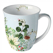  AMB.38418990 White poinsettia porcelánbögre 0,4l bögrék, csészék