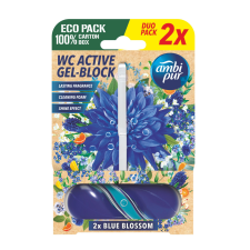 AMBI PUR aktív WC illatosító gél blokk Blue Blossom 2x45g tisztító- és takarítószer, higiénia
