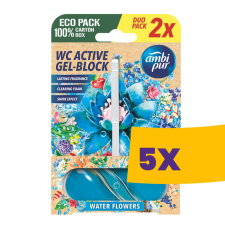 AMBI PUR aktív WC illatosító gél blokk Water Flowers 2x45g (Karton - 5 csomag) tisztító- és takarítószer, higiénia
