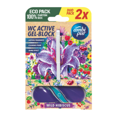 AMBI PUR aktív WC illatosító gél blokk Wild Hibiskus 2x45g tisztító- és takarítószer, higiénia