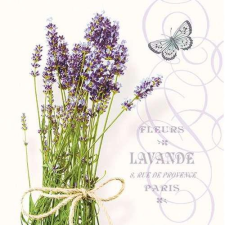 AMBIENTE 13311695 Bunch of Lavender papírszalvéta 33x33cm,20db-os asztalterítő és szalvéta