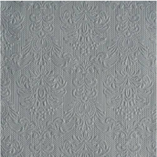 AMBIENTE 14005516 Elegance grey papírszalvéta nagy 40x40cm,15db-os asztalterítő és szalvéta