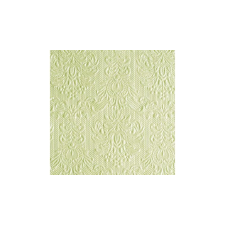 AMBIENTE AMB.12506922 Elegance pearl green dombornyomott papírszalvéta 25x25cm,15db-os asztalterítő és szalvéta
