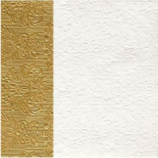 AMBIENTE AMB.13311150 Elegance Dip Gold dombornyomott papírszalvéta 33x33cm,15db-os asztalterítő és szalvéta