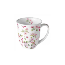AMBIENTE AMB.18418160 Spring blossom white porcelánbögre 0,4l bögrék, csészék