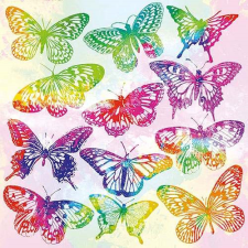 AMBIENTE Aquarell Butterflies Mix papírszalvéta 33x33cm,20db-os konyhai eszköz