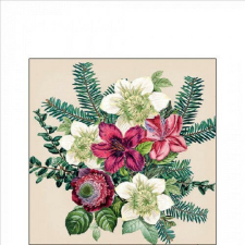 Ambiente Azalea and helleborus cream papírszalvéta 25x25cm, 20db-os papírárú, csomagoló és tárolóeszköz