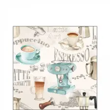 AMBIENTE Barista cream papírszalvéta 25x25cm, 20db-os papírárú, csomagoló és tárolóeszköz