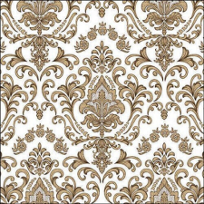 Ambiente Baroque ornament gold papírszalvéta 33x33cm, 20db-os papírárú, csomagoló és tárolóeszköz