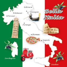 AMBIENTE Bella Italia papírszalvéta 33x33cm,20db-os konyhai eszköz